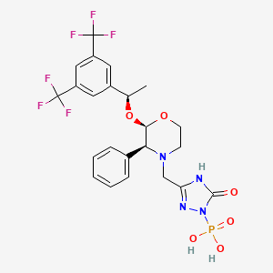molecular formula C23H23F6N4O6P B13844474 Desfluoro Fosaprepitant CAS No. 2578084-26-9