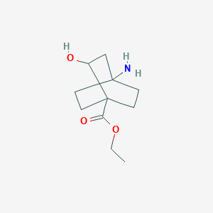 molecular formula C11H19NO3 B13844518 ethyl 4-amino-2-hydroxybicyclo[2.2.2]octane-1-carboxylate 