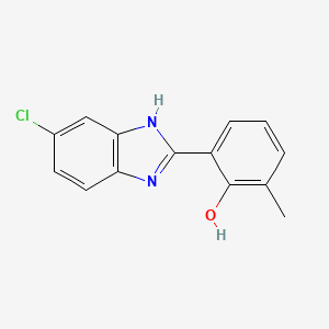 molecular formula C14H11ClN2O B1384454 2-(5-chloro-1H-1,3-benzodiazol-2-yl)-6-methylphenol CAS No. 1094405-95-4