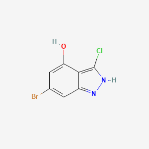 molecular formula C7H4BrClN2O B1384463 1h-Indazol-4-ol,6-bromo-3-chloro- CAS No. 887568-77-6