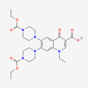 molecular formula C26H35N5O7 B13844655 Norfloxacin impurity J [EP impurity] 