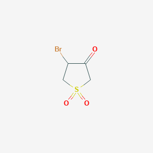 B138447 4-Bromo-1,1-dioxo-tetrahydrothiophen-3-one CAS No. 143654-18-6