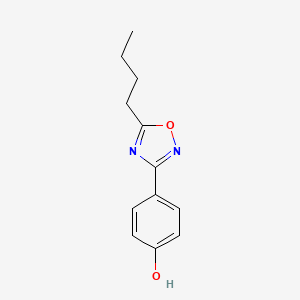 molecular formula C12H14N2O2 B1384470 4-(5-Butyl-1,2,4-oxadiazol-3-yl)phenol CAS No. 10185-79-2
