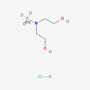 molecular formula C5H14ClNO2 B13844712 N-Methyldiethanolamine-13C,d3 Hydrochloride 