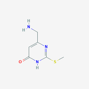 molecular formula C6H9N3OS B1384475 6-(氨甲基)-2-甲硫基-1H-嘧啶-4-酮 CAS No. 1023812-69-2