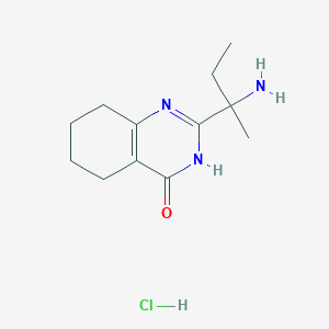 molecular formula C12H20ClN3O B1384477 2-(2-Aminobutan-2-yl)-3,4,5,6,7,8-hexahydroquinazolin-4-one hydrochloride CAS No. 1333729-35-3