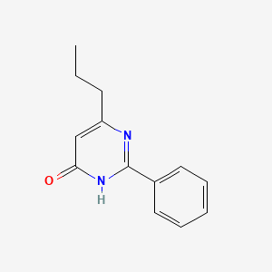 molecular formula C13H14N2O B1384478 2-苯基-6-丙基-3,4-二氢嘧啶-4-酮 CAS No. 14727-24-3