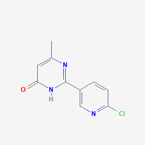 molecular formula C10H8ClN3O B1384484 2-(6-氯吡啶-3-基)-6-甲基-3,4-二氢嘧啶-4-酮 CAS No. 1258650-38-2