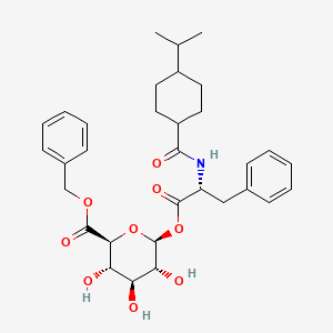 molecular formula C32H41NO9 B13844865 Nateglinide Acyl-Beta-D-glucuronide Benzyl Ester 
