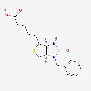 molecular formula C17H22N2O3S B13844906 1'N-Benzyl Biotin and 3'N-Benzyl Biotin (mixture of regioisomers) 