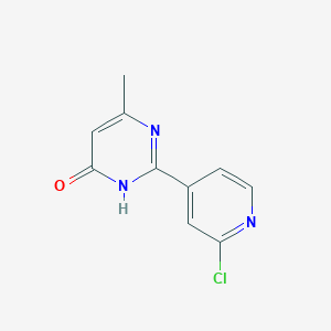 molecular formula C10H8ClN3O B1384492 2-(2-Chloropyridin-4-yl)-6-methyl-3,4-dihydropyrimidin-4-one CAS No. 1258640-22-0