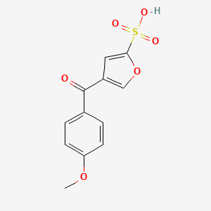 molecular formula C12H10O6S B13844933 4-(4-Methoxybenzoyl)furan-2-sulfonic acid 