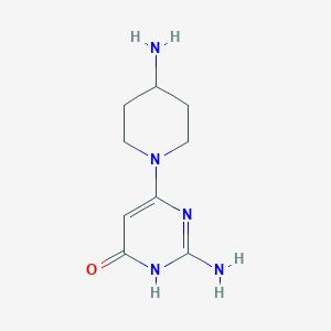 molecular formula C9H15N5O B1384496 2-amino-6-(4-aminopiperidin-1-yl)pyrimidin-4(3H)-one CAS No. 1158247-58-5