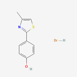 molecular formula C10H10BrNOS B1384498 4-(4-甲基-1,3-噻唑-2-基)苯酚氢溴酸盐 CAS No. 1172835-03-8