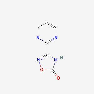 molecular formula C6H4N4O2 B1384502 3-(Pyrimidin-2-yl)-4,5-dihydro-1,2,4-oxadiazol-5-one CAS No. 1184003-44-8
