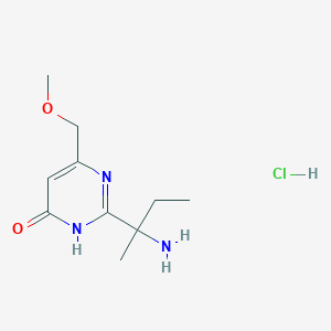 2-(2-Aminobutan-2-yl)-6-(methoxymethyl)-3,4-dihydropyrimidin-4-one hydrochloride