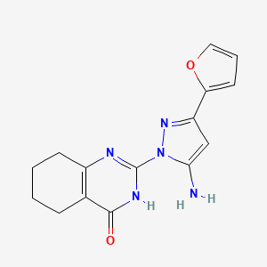 2-(5-amino-3-(furan-2-yl)-1H-pyrazol-1-yl)-5,6,7,8-tetrahydroquinazolin-4(3H)-one
