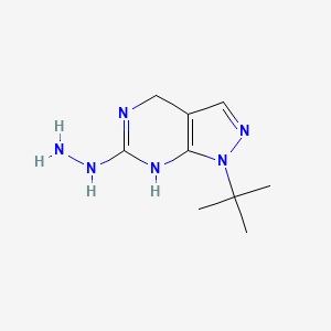 1-tert-butyl-6-hydrazinyl-1H,4H,5H-pyrazolo[3,4-d]pyrimidine