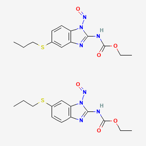molecular formula C26H32N8O6S2 B13845180 N-Nitroso Albendazole (mixtures of regional isomers) 