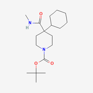 molecular formula C18H32N2O3 B13845192 Tert-butyl 4-cyclohexyl-4-(methylcarbamoyl)piperidine-1-carboxylate 