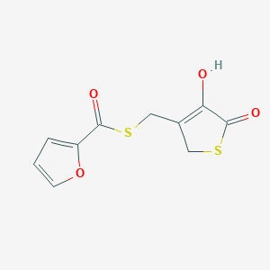 molecular formula C10H8O4S2 B13845266 S-((4-Hydroxy-5-oxo-2,5-dihydrothiophen-3-yl)methyl) Furan-2-carbothioate 