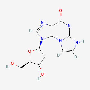 molecular formula C12H13N5O4 B13845296 N2,3-Etheno-2'-deoxy Guanosine-d3 