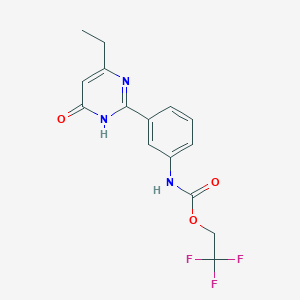 2,2,2-trifluoroethyl N-[3-(4-ethyl-6-oxo-1,6-dihydropyrimidin-2-yl)phenyl]carbamate