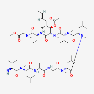 molecular formula C58H104N10O13 B13845322 Des(N-Methyl-leucyl) Cyclosporin A seco(MeGly-MeLeu) Methyl Ester 