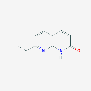 molecular formula C11H12N2O B13845328 7-isopropyl-1,8-naphthyridin-2(1H)-one CAS No. 69587-85-5