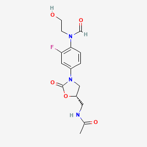 molecular formula C15H18FN3O5 B13845334 N-(2-Hydroxyethyl)-N-methylformamide Linezolid 