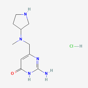 2-Amino-6-{[methyl(pyrrolidin-3-yl)amino]methyl}-3,4-dihydropyrimidin-4-one hydrochloride