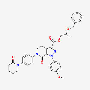 molecular formula C35H36N4O6 B13845386 O-Benzyl Apixaban PG Ester-I 