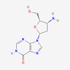 molecular formula C10H13N5O3 B1384540 3'-Amino-2',3'-dideoyinosine CAS No. 2197044-57-6