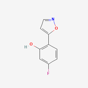 molecular formula C9H6FNO2 B1384543 5-Fluoro-2-(isoxazol-5-yl)phenol CAS No. 876149-59-6