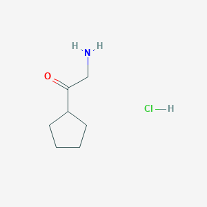 molecular formula C7H14ClNO B1384549 2-Amino-1-cyclopentylethan-1-one hydrochloride CAS No. 53773-36-7