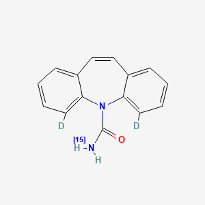 molecular formula C15H12N2O B13845490 Carbamazepine-d2,15N 