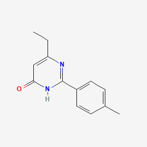 molecular formula C13H14N2O B1384553 6-Ethyl-2-(4-methylphenyl)-3,4-dihydropyrimidin-4-one CAS No. 1154549-27-5