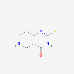 molecular formula C8H11N3OS B1384556 2-(methylthio)-5,6,7,8-tetrahydropyrido[4,3-d]pyrimidin-4(3H)-one CAS No. 1172749-36-8