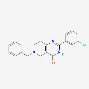 molecular formula C20H18ClN3O B1384558 6-benzyl-2-(3-chlorophenyl)-5,6,7,8-tetrahydropyrido[4,3-d]pyrimidin-4(3H)-one CAS No. 1283274-03-2