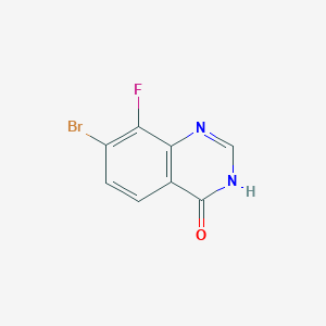 molecular formula C8H4BrFN2O B1384561 7-Bromo-8-fluoroquinazolin-4(3H)-one CAS No. 2089650-78-0