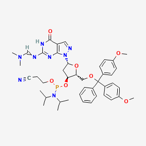 molecular formula C43H53N8O7P B1384566 8-Aza-7-Deaza-2'-deoxyguanosine 3'-CE phosphoramidite CAS No. 500891-26-9