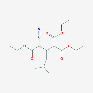 molecular formula C17H27NO6 B13845674 Triethyl 3-cyano-2-(2-methylpropyl)propane-1,1,3-tricarboxylate 