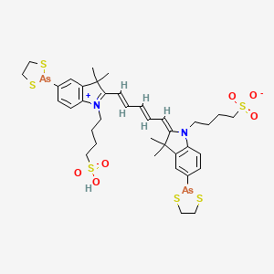molecular formula C37H48As2N2O6S6 B1384568 Bis(dithiarsolanyl)-bis(sulfobutyl) Cyanine 5 CAS No. 1069134-33-3