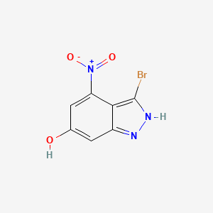 molecular formula C7H4BrN3O3 B1384569 3-Bromo-6-hydroxy-4-nitro1H-indazole CAS No. 1082041-19-7