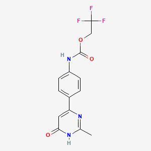 2,2,2-trifluoroethyl N-[4-(2-methyl-6-oxo-1,6-dihydropyrimidin-4-yl)phenyl]carbamate