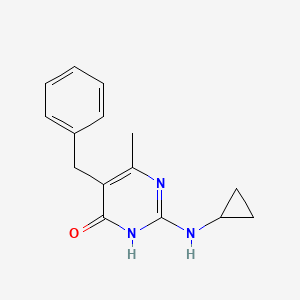 molecular formula C15H17N3O B1384574 5-benzyl-2-(cyclopropylamino)-6-methylpyrimidin-4(3H)-one CAS No. 1379811-74-1