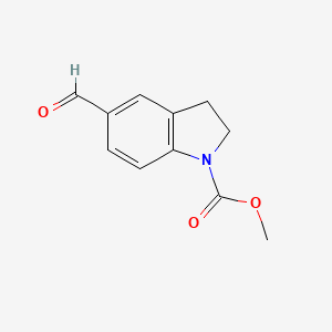 molecular formula C11H11NO3 B13845855 Methyl 5-formyl-2,3-dihydroindole-1-carboxylate 