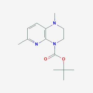 molecular formula C14H21N3O2 B13845861 Tert-butyl 1,6-dimethyl-2,3-dihydropyrido[2,3-b]pyrazine-4(1H)-carboxylate 