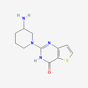 molecular formula C11H14N4OS B1384591 2-(3-aminopiperidin-1-yl)thieno[3,2-d]pyrimidin-4(3H)-one CAS No. 1248559-66-1