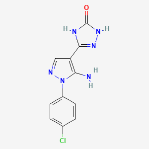 5-[5-Amino-1-(4-chlorophenyl)-1h-pyrazol-4-yl]-2,4-dihydro-3h-1,2,4-triazol-3-one